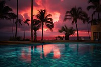 Pool nature landscape ocean architecture outdoors. AI generated Image by rawpixel.