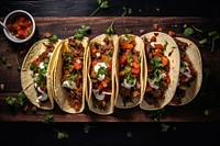 Delicious beef tacos food meat vegetable. AI generated Image by rawpixel.