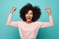 Latin woman adult happy joy. AI generated Image by rawpixel.