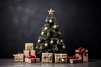 Christmas tree gift box anticipation. AI generated Image by rawpixel.