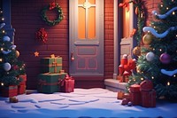 Christmas fastiva anticipation architecture illuminated. AI generated Image by rawpixel.