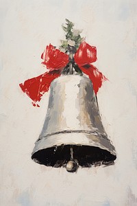 Bell christmas paper art. AI generated Image by rawpixel.
