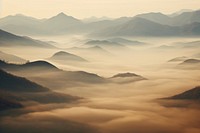 Foggy landscape mountain outdoors nature. 