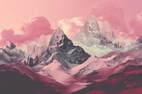 Snow covered mountains landscape panoramic outdoors. AI generated Image by rawpixel.