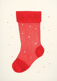 Cute red chirstmas sock celebration decoration creativity. AI generated Image by rawpixel.