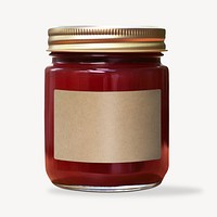 Jam jar label, food packaging design