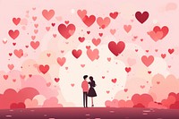 Valentine day background heart affectionate togetherness. AI generated Image by rawpixel.