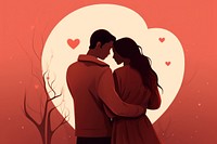 Kissing adult affectionate togetherness. AI generated Image by rawpixel.