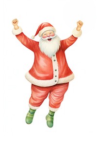 Santa claus dancing red white background representation. AI generated Image by rawpixel.