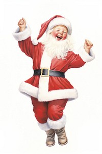 Santa claus dancing christmas red white background. AI generated Image by rawpixel.