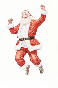 Santa claus dancing christmas drawing adult. AI generated Image by rawpixel.