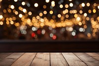 Christmas lights wood backgrounds lighting. AI generated Image by rawpixel.