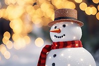 Christmas snowman outdoors winter anthropomorphic. AI generated Image by rawpixel.