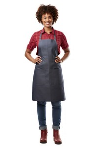 Apron portrait white background outerwear. AI generated Image by rawpixel.