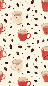 Coffee cup pattern drink mug. AI generated Image by rawpixel.