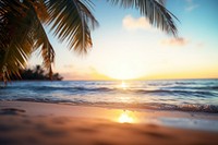 Tropical beach outdoors horizon tropics. AI generated Image by rawpixel.