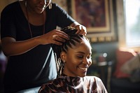 Braids adult woman hairdresser. AI generated Image by rawpixel.