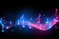 Music notes light backgrounds night. AI generated Image by rawpixel.