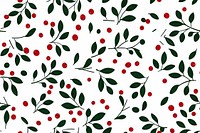 Christmas holly pattern green line red. AI generated Image by rawpixel.