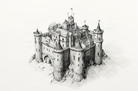 Castles sketch architecture building. AI generated Image by rawpixel.