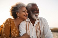 Elder couple laughing portrait romance. AI generated Image by rawpixel.