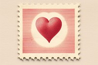 Cute heart illustration vintage postage stamp pattern circle. 
