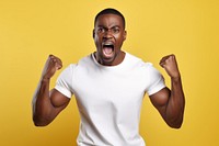 Man angry shouting t-shirt adult. AI generated Image by rawpixel.