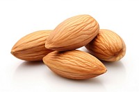 Almonds food nut white background. AI generated Image by rawpixel.
