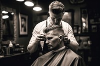 Haircut barbershop adult man. AI generated Image by rawpixel.