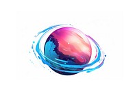 Planet sphere white background splashing. AI generated Image by rawpixel.