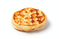 Crumpet food white background confectionery. AI generated Image by rawpixel.