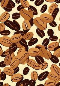 Coffee beans pattern backgrounds food refreshment. AI generated Image by rawpixel.