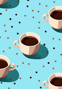 Coffee cup pattern drink. AI generated Image by rawpixel.