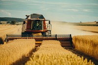 Agriculture harvest field harvester. AI generated Image by rawpixel.