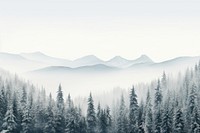 A snow covered wintery scene forest tree landscape. AI generated Image by rawpixel.