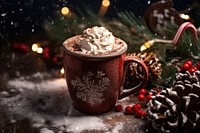 Christmas hot chocolate christmas dessert drink. AI generated Image by rawpixel.