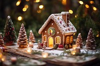 A gingerbread house christmas decoration tradition. AI generated Image by rawpixel.