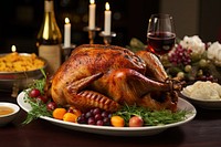 Stuffing roasted dinner turkey. AI generated Image by rawpixel.