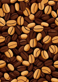 A brown brown coffee beans pattern food pill. AI generated Image by rawpixel.