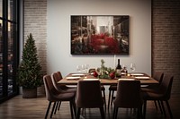 Christmas room architecture decoration. AI generated Image by rawpixel.