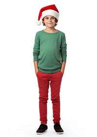 Chubby Young boy standing sweatshirt christmas. AI generated Image by rawpixel.
