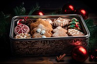 Gingerbread christmas cookie box. AI generated Image by rawpixel.