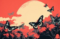 Flying butterflies butterfly outdoors nature. AI generated Image by rawpixel.