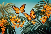 Flying butterflies butterfly outdoors insect. AI generated Image by rawpixel.