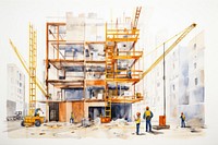 Construction site transportation architecture scaffolding. AI generated Image by rawpixel.