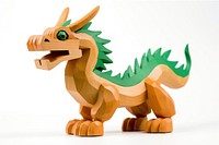Wood Chinese Dragon dragon white background representation. AI generated Image by rawpixel.