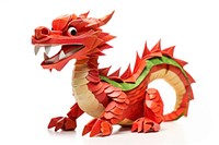 CardboardChinese Dragon dragon red white background. AI generated Image by rawpixel.