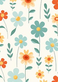 Basic flower walpaper pattern backgrounds wallpaper. AI generated Image by rawpixel.