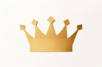 King crown paper Flat gold. AI generated Image by rawpixel.