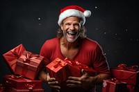 Cheerful glad male christmas cheerful adult. AI generated Image by rawpixel.